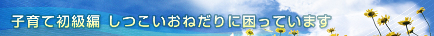 しつこいおねだりに困っています